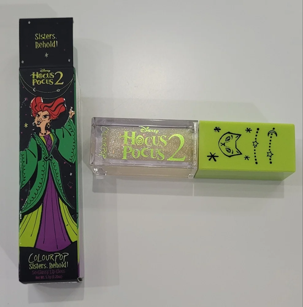 ColourPop Hocus Pocus 2 Glitter Lip Gloss Sisters Behold Shine Makeup